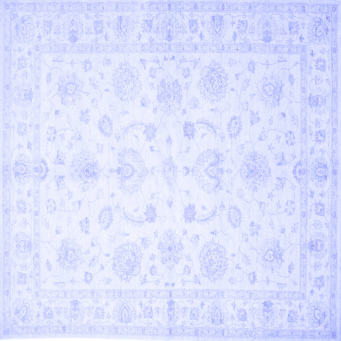Square Oriental Blue Traditional Rug, tr844blu