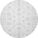 Square Oriental Gray Traditional Rug, tr844gry