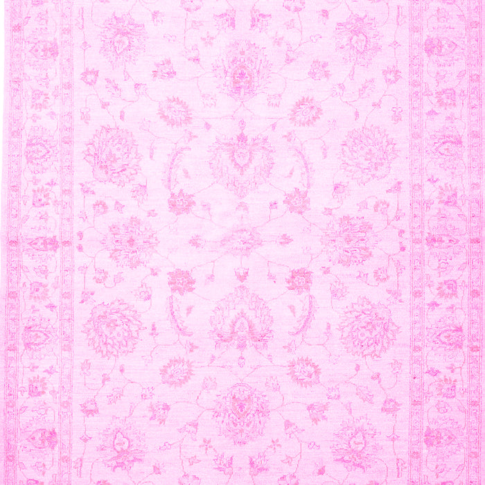Machine Washable Oriental Pink Traditional Rug, wshtr844pnk