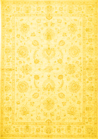 Oriental Yellow Traditional Rug, tr844yw