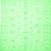 Square Oriental Emerald Green Traditional Rug, tr844emgrn