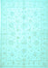 Machine Washable Oriental Light Blue Traditional Rug, wshtr844lblu