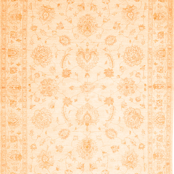 Serging Thickness of Machine Washable Oriental Orange Traditional Area Rugs, wshtr844org