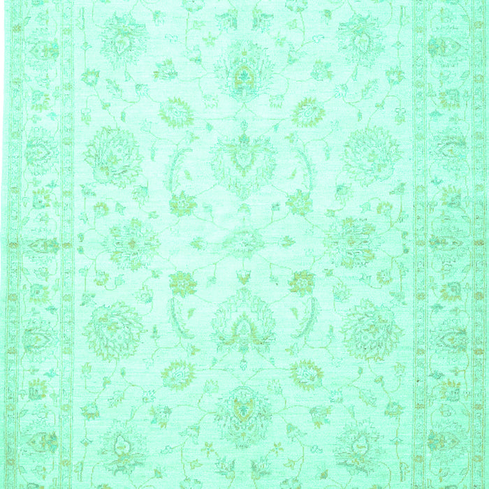 Machine Washable Oriental Turquoise Traditional Area Rugs, wshtr844turq