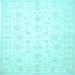 Square Oriental Light Blue Traditional Rug, tr844lblu