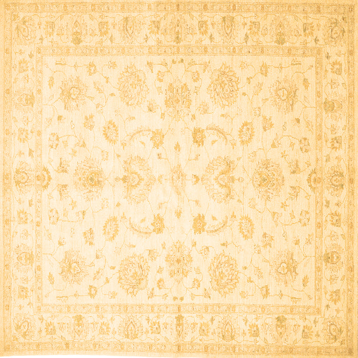 Square Machine Washable Oriental Brown Traditional Rug, wshtr844brn