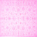 Square Oriental Pink Traditional Rug, tr844pnk