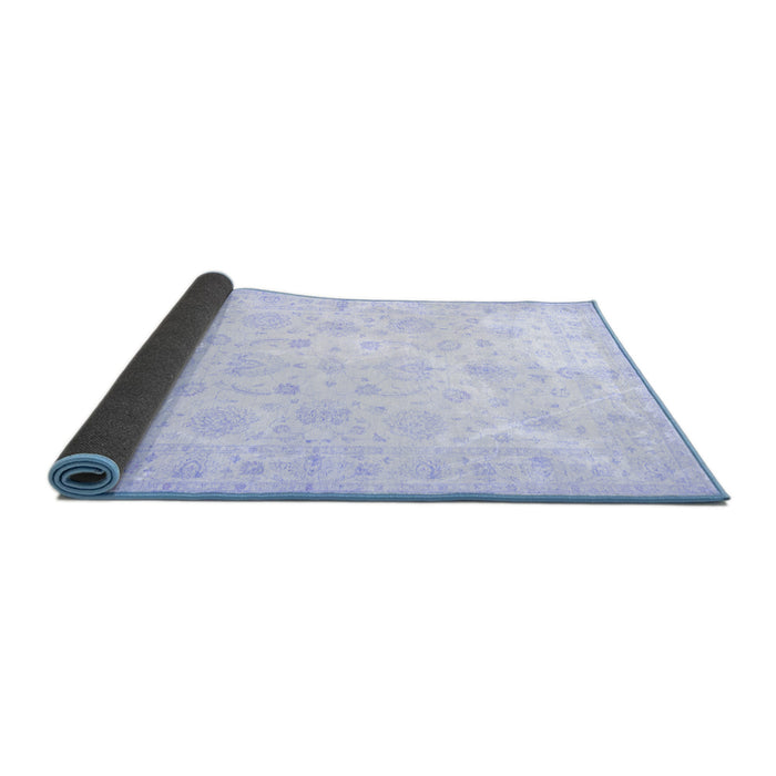 Sideview of Oriental Blue Traditional Rug, tr844blu