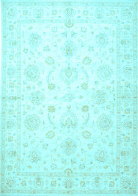 Oriental Light Blue Traditional Rug, tr844lblu