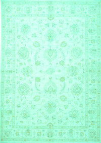 Oriental Turquoise Traditional Rug, tr844turq