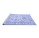 Sideview of Machine Washable Oriental Blue Traditional Rug, wshtr845blu