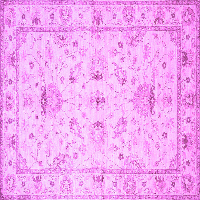 Square Oriental Purple Traditional Rug, tr845pur