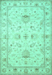 Oriental Turquoise Traditional Rug, tr845turq