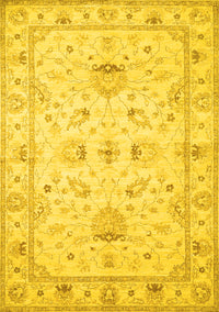 Oriental Yellow Traditional Rug, tr845yw