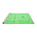 Sideview of Machine Washable Oriental Emerald Green Traditional Area Rugs, wshtr845emgrn