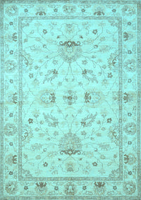 Oriental Light Blue Traditional Rug, tr845lblu