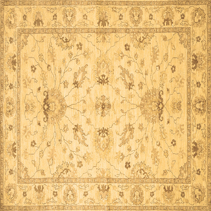 Square Machine Washable Oriental Brown Traditional Rug, wshtr845brn