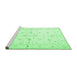 Sideview of Machine Washable Persian Emerald Green Traditional Area Rugs, wshtr846emgrn