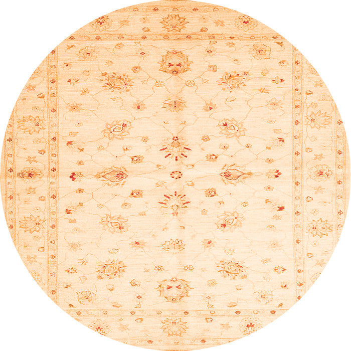 Machine Washable Persian Orange Traditional Area Rugs, wshtr846org