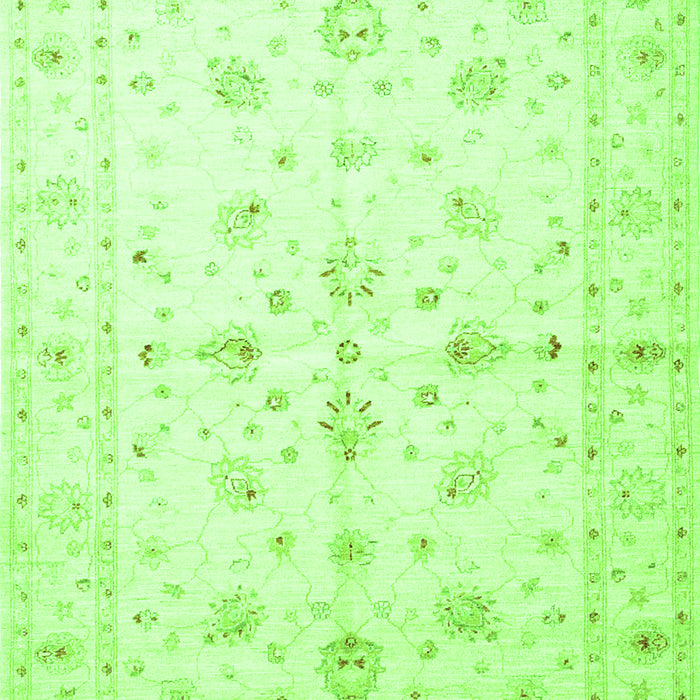 Serging Thickness of Machine Washable Persian Green Traditional Area Rugs, wshtr846grn