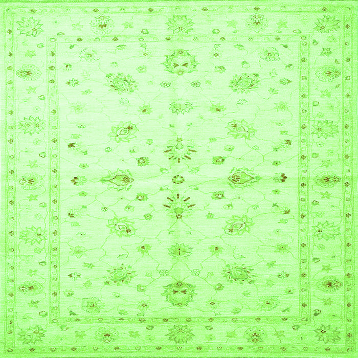 Serging Thickness of Persian Green Traditional Rug, tr846grn