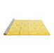 Sideview of Machine Washable Persian Yellow Traditional Rug, wshtr846yw