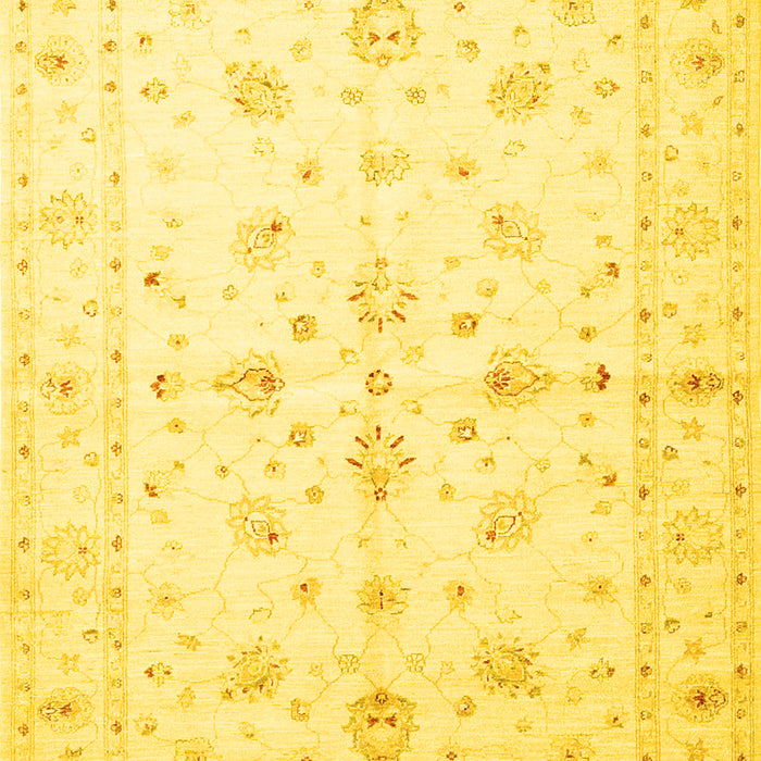 Machine Washable Persian Yellow Traditional Rug, wshtr846yw