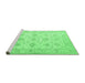 Sideview of Machine Washable Persian Emerald Green Traditional Area Rugs, wshtr847emgrn