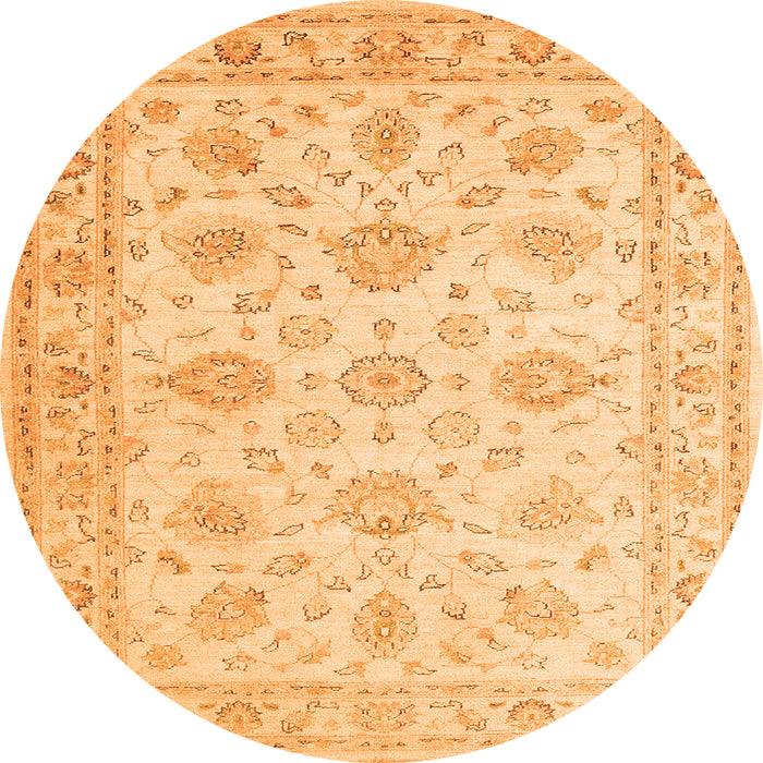 Machine Washable Persian Orange Traditional Area Rugs, wshtr847org