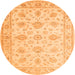 Square Persian Orange Traditional Rug, tr847org