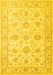 Machine Washable Persian Yellow Traditional Rug, wshtr847yw
