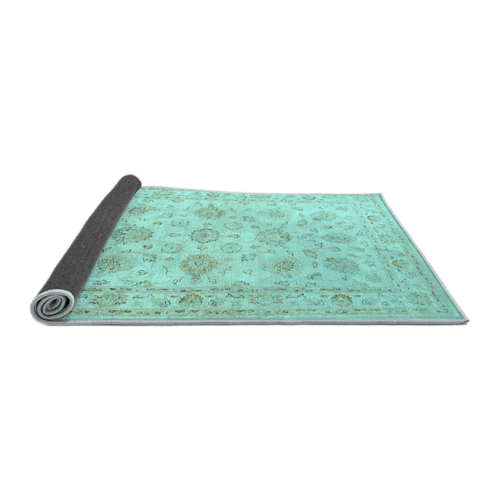 Sideview of Persian Light Blue Traditional Rug, tr847lblu