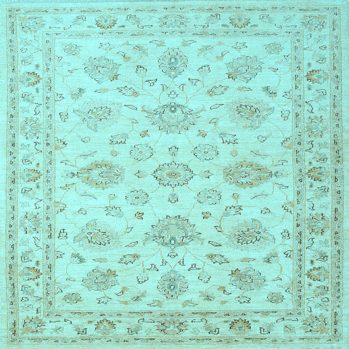 Square Machine Washable Persian Light Blue Traditional Rug, wshtr847lblu