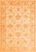 Serging Thickness of Machine Washable Persian Orange Traditional Area Rugs, wshtr847org