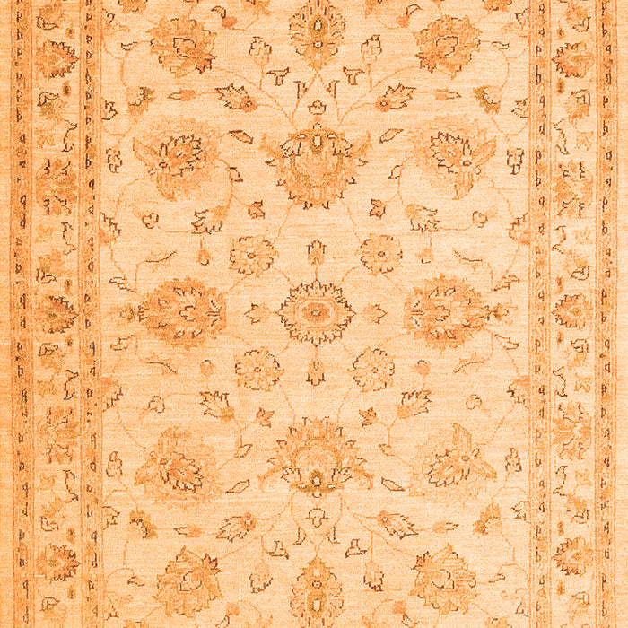 Serging Thickness of Machine Washable Persian Orange Traditional Area Rugs, wshtr847org
