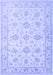 Machine Washable Persian Blue Traditional Rug, wshtr847blu