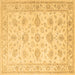 Square Persian Brown Traditional Rug, tr847brn