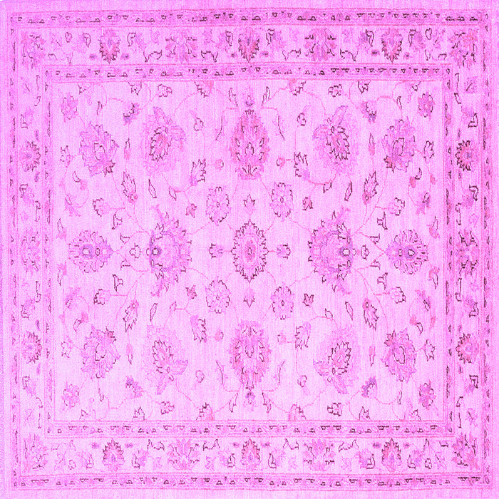 Square Machine Washable Persian Purple Traditional Area Rugs, wshtr847pur
