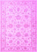 Machine Washable Persian Purple Traditional Area Rugs, wshtr847pur