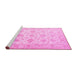 Sideview of Machine Washable Persian Pink Traditional Rug, wshtr847pnk