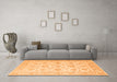 Machine Washable Persian Orange Traditional Area Rugs in a Living Room, wshtr847org