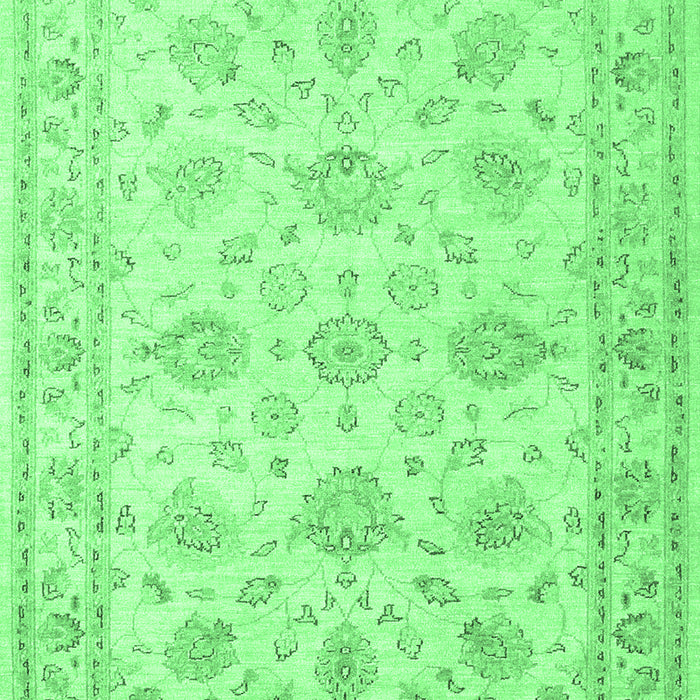 Machine Washable Persian Emerald Green Traditional Area Rugs, wshtr847emgrn