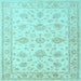 Square Persian Light Blue Traditional Rug, tr847lblu