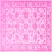 Square Persian Pink Traditional Rug, tr847pnk