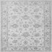 Round Machine Washable Persian Gray Traditional Rug, wshtr847gry