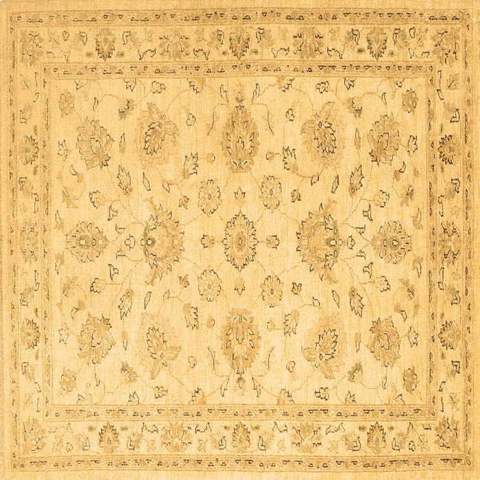 Square Machine Washable Persian Brown Traditional Rug, wshtr847brn