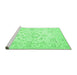 Sideview of Machine Washable Persian Emerald Green Traditional Area Rugs, wshtr848emgrn