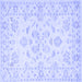 Square Persian Blue Traditional Rug, tr848blu