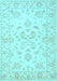 Machine Washable Persian Light Blue Traditional Rug, wshtr848lblu