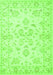 Serging Thickness of Machine Washable Persian Green Traditional Area Rugs, wshtr848grn